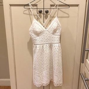 White crochet dress